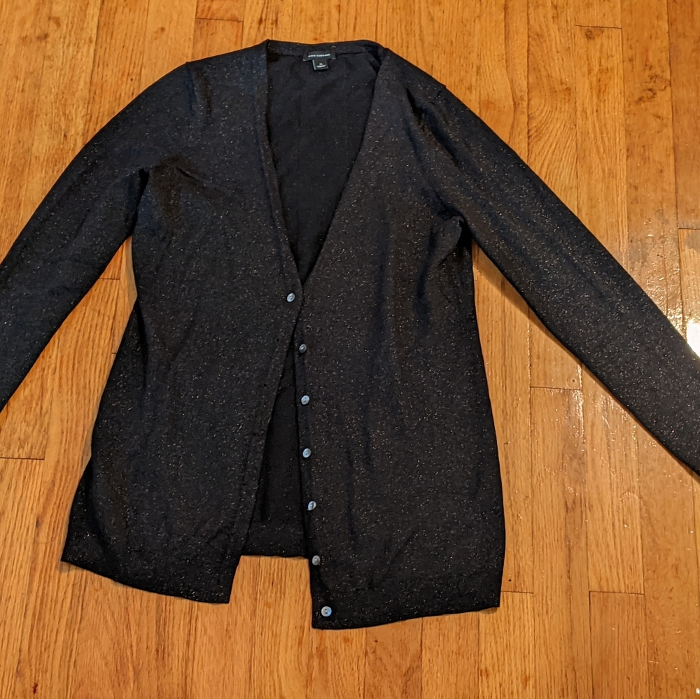 Ann Taylor sparkle buttoned cardigan